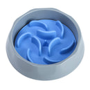Slow Feeder Dog Bowl Set - Anti-Choke Puzzle Feeder Insert & Bowl for Healthy Eating Habits(blue)