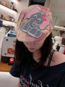Cute Elephant Applique Beret Hat - Soft Fabric, Adjustable Fit, Retro Newsboy Cap(red)