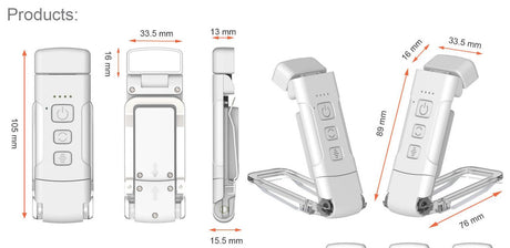 Portable Clip-On LED Reading Light - USB Rechargeable, 3 Color Modes & 5 Brightness Levels(Lake Blue)