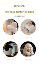 Smart Neck Pillow with Dual Noise Reduction, HIFI Bluetooth Music & Graphene Heating - Sleep Elf" Travel Pillow(Silver)"