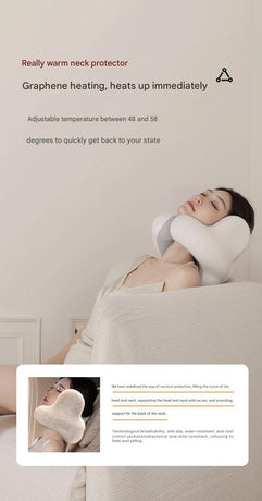 Smart Neck Pillow with Dual Noise Reduction, HIFI Bluetooth Music & Graphene Heating - Sleep Elf