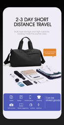 Large Capacity Travel Duffel Bag with Shoe Compartment & Wet Pocket - Multi-Purpose Gym & Weekend Bag(Pink)
