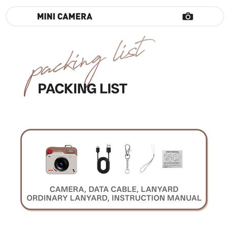 Mini Retro Keychain Camera - 48MP Photos, 1080P HD Video with Built-in Filters & Flash(black and white)