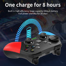 Multi-Platform Wireless Gaming Controller with Dual Motor Vibration, Turbo & Phone Holder(Black, red and blue with receiver)