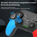 Multi-Platform Wireless Gaming Controller with Dual Motor Vibration, Turbo & Phone Holder(White, red and blue with receiver)