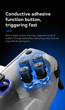 Multi-Platform Telescopic Gaming Controller - Hall Triggers, Esports 3D Joysticks & Macro Programming(black With radiator)