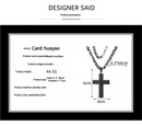 Men's Stainless Steel Layered Cross Pendant with Byzantine Chain - Fashion Statement Necklace(Gold)