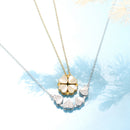 S925 Sterling Silver 2-in-1 Magnetic Convertible Clover to Hearts Pendant Necklace(Platinum)