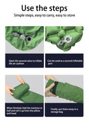 2pc Ultralight Inflatable Camping Sleeping Mat with Integrated Pillow - Waterproof 40D Nylon TPU(Camouflage)