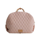 Luxury Quilted 2-in-1 Pet Travel Carrier & Car Booster Seat for Small Dogs(Camel)