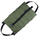 Heavy-Duty Canvas Tool Roll Up Bag & Organizer Tote - Multi-Pocket Wrench & Tool Pouch(Khaki)