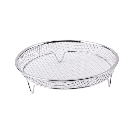 Silver 3-Pack Stackable Air fryer Racks - Food Grade Stainless Steel Multi-Layer Dehydrator & Crisper Tray Accessory