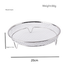Silver 3-Pack Stackable Air fryer Racks - Food Grade Stainless Steel Multi-Layer Dehydrator & Crisper Tray Accessory