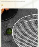Silver 3-Pack Stackable Air fryer Racks - Food Grade Stainless Steel Multi-Layer Dehydrator & Crisper Tray Accessory