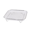 Silver 3-Pack Stackable Air fryer Racks - Food Grade Stainless Steel Multi-Layer Dehydrator & Crisper Tray Accessory