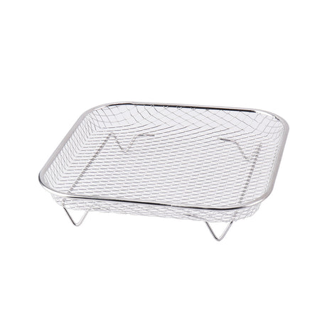 Silver 3-Pack Stackable Air fryer Racks - Food Grade Stainless Steel Multi-Layer Dehydrator & Crisper Tray Accessory