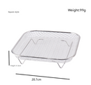 Silver 3-Pack Stackable Air fryer Racks - Food Grade Stainless Steel Multi-Layer Dehydrator & Crisper Tray Accessory