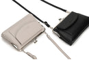 Black Women's Vintage Kiss Lock Crossbody Bag - PU Leather Clutch Purse with Detachable Strap