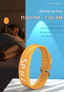 Yellow Smart Vibrating Alarm Watch - Digital Fitness Tracker Wristband with Pedometer & Sleep Monitor