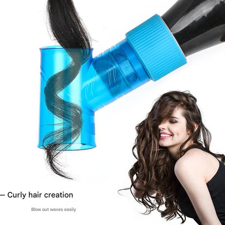 Pink Wind Spin Hair Curler Diffuser - Universal Hair Dryer Attachment for Effortless Waves and Curls