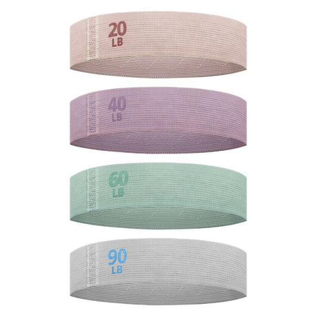 Colorful Fabric Resistance Bands for Legs and Glutes - Set of 4 Non-Slip Workout Loops