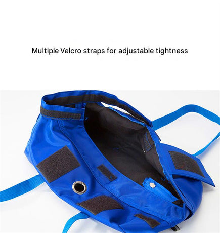 Size S Blue Multi-Functional Cat Grooming Bag - Anti-Scratch Restraint Pouch for Nail Trimming and Vet Visits