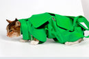 Size M Orange Multi-Functional Cat Grooming Bag - Anti-Scratch Restraint Pouch for Nail Trimming and Vet Visits