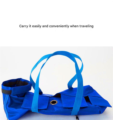 Size L Orange Multi-Functional Cat Grooming Bag - Anti-Scratch Restraint Pouch for Nail Trimming and Vet Visits