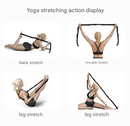 Pink 9-Loop Yoga Stretch Strap - Numbered Band for Flexibility and Physical Therapy