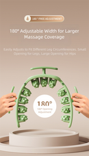 Green Removable Adjustable Wrap-Around Muscle Roller - 11-Wheel Deep Tissue Massager for Legs, Arms & Body
