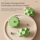 Green and White Removable Adjustable Wrap-Around Muscle Roller - 11-Wheel Deep Tissue Massager for Legs, Arms & Body