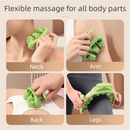 Pink and White Removable Adjustable Wrap-Around Muscle Roller - 11-Wheel Deep Tissue Massager for Legs, Arms & Body