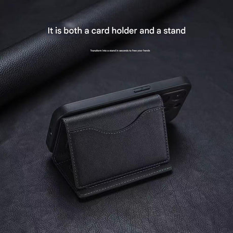 Dark Green 3-in-1 Magnetic Wallet for MagSafe - Slim PU Leather Card Holder with Kickstand