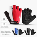 Size XL Blue Padded Half-Finger Cycling Gloves - Breathable Shock-Absorbing Workout Gloves for Gym & Fitness