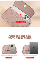Blue Chic Quilted Crossbody Bag - Multi-Compartment PU Leather Shoulder Purse