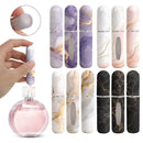 Red Chic Marble Travel Perfume Atomizer Set (3-Pack) - 5ml Leakproof Bottom-Fill Spray Bottles