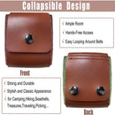 Coffee Collapsible Canvas Foraging Pouch - Hands-Free Belt Bag for Hiking & Camping Activities