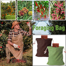 Coffee Collapsible Canvas Foraging Pouch - Hands-Free Belt Bag for Hiking & Camping Activities