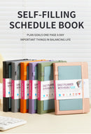 Orange A5 PU Leather Agenda for Productivity & Time Management-Undated Daily & Hourly Planner Pro