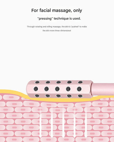 Purple Germanium Stone Facial Roller - Uplifting & Sculpting Beauty Massager for Face and Body