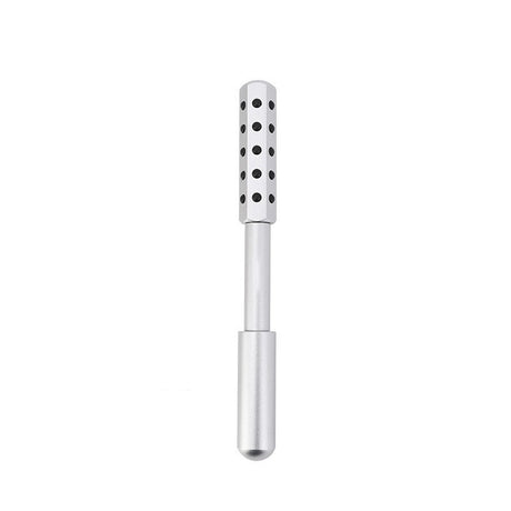 Silver Germanium Stone Facial Roller - Uplifting & Sculpting Beauty Massager for Face and Body