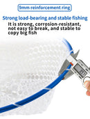 Black High Strength Large Landing Net - Fishing Net with Long Foldable Handle and Soft Rubber Netting, Dip Net for Fishing, Ideal for Boat, Pier, River Angling