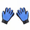 5 Pairs Blue Pet Grooming Gloves for Dogs & Cats - Deshedding, Bathing & Massage Brush