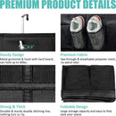 White Over the Door Shoe Organizer with 24 Mesh Pockets - Space Saving Hanging Storage for Shoes, Accessories, Pantry