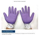 Purple Garden Gloves - 5 Pairs Anti-Puncture, Waterproof, Wear-Resistant Gardening Work Gloves for Planting, Weeding, Rose Pruning