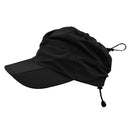 Black Foldable Packable Visor Cap for Women, Quick Dry Outdoor Running Sport Sun Protection Hat
