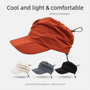 Black Foldable Packable Visor Cap for Women, Quick Dry Outdoor Running Sport Sun Protection Hat