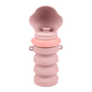 Pink Portable Collapsible Pet Water Bottle for Dogs Outdoor Travel Drinking Dispenser Silicone Pet Water Cup