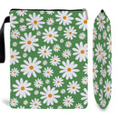 Blue Floral pattern book cover with zippered pocket - Lightweight polyester book cover, suitable for books and tablets(FBS001)