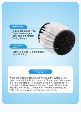 Magic Laundry Balls Set of 4 - Anti-Pilling Fuzzy Lint Remover for Washing Machine